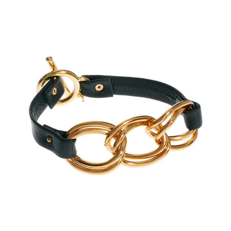 Gorjana Graham Leather and Chain Link Bracelet