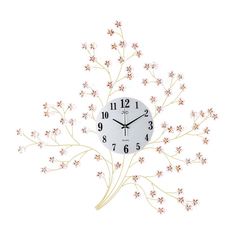SkloBižuterie-H Nástěnné hodiny květina zlaté