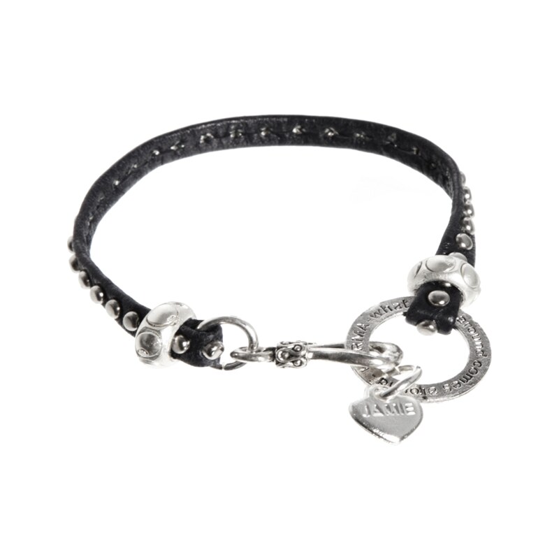 Jamie Jewellery Karma Leather Stud Bracelet