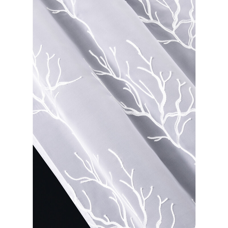 bonprix Záclona s výšivkou a recyklovaným polyesterem (1 ks v balení) Bílá