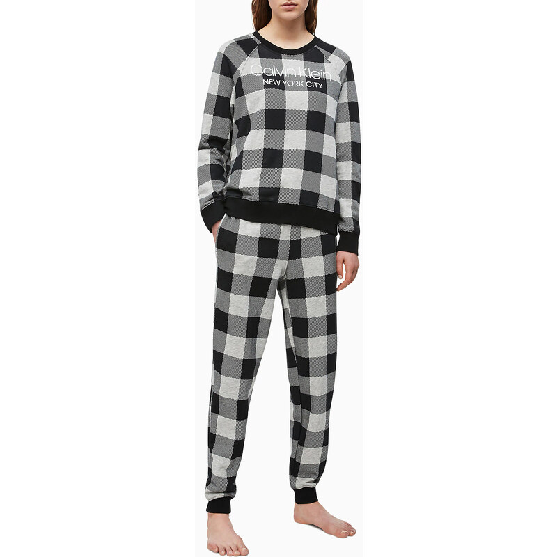 Dámská mikina QS6301E-2ZJ šedočerná - Calvin Klein