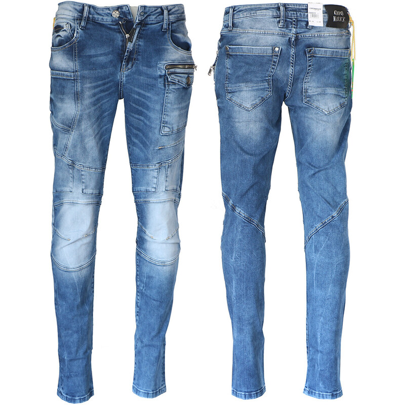CIPO & BAXX kalhoty pánské CD577 L:34 slim fit jeans džíny - GLAMI.cz