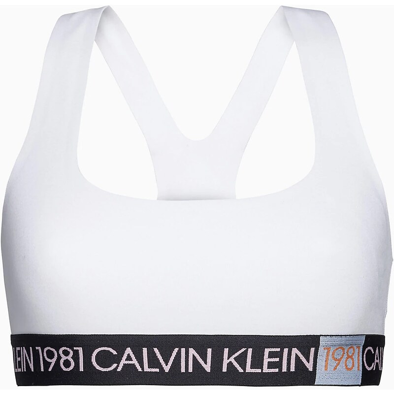 Podprsenka bez kostice QF5577E-100 bílá - Calvin Klein