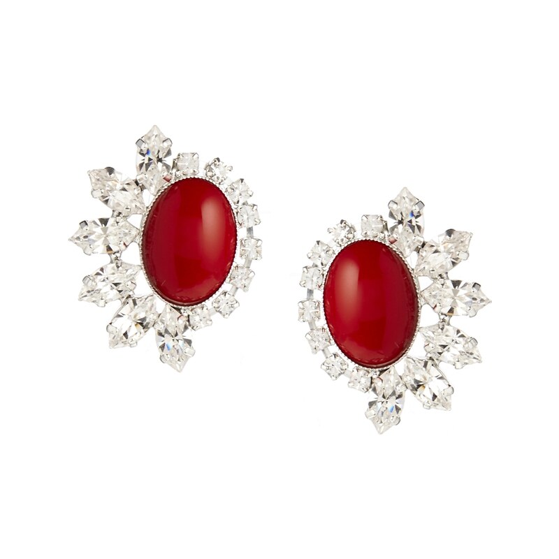 Krystal Large Red Swarovski Crystal Stud Earrings