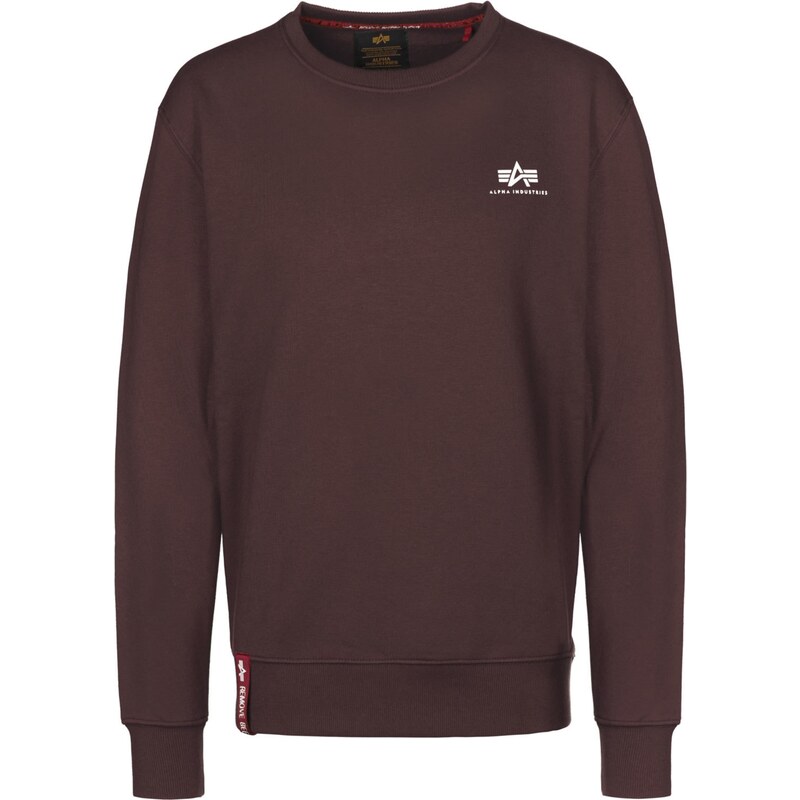 ALPHA INDUSTRIES Mikina hnědá / bílá