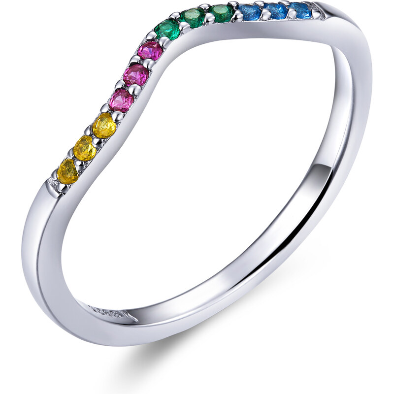 Royal Fashion prsten Duhová vlnka SCR636