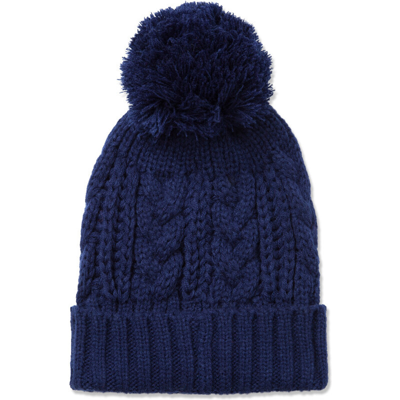 Tally Weijl Blue Knitted Beanie Hat with Pom Pom