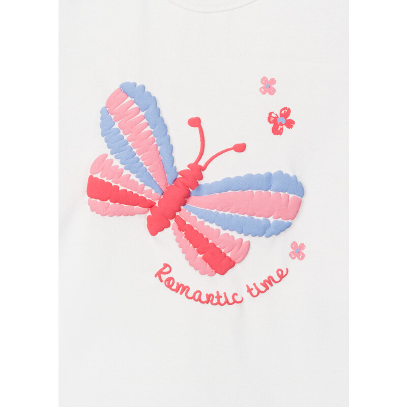 Losan Dívčí tričko s krátkým rukávem Motýlek