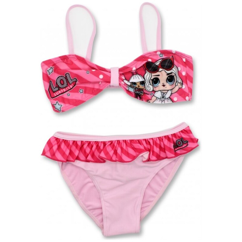 Setino Dívčí dvoudílné plavky / bikiny L.O.L. Surprise - světle růžové