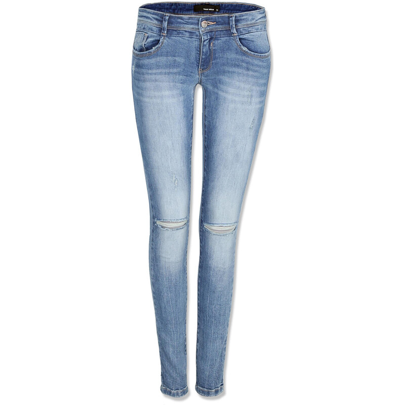 Tally Weijl Light Blue Push Up Jeans with Ripped Knee
