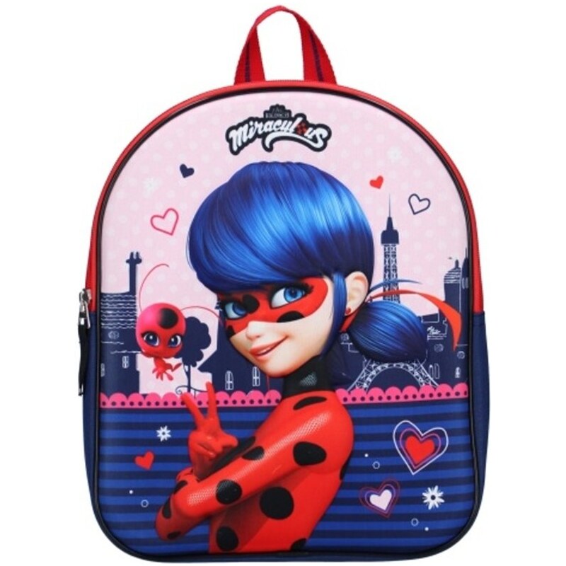 Vadobag Dětský / dívčí 3D batoh Kouzelná beruška - Miraculous Ladybug - 9l