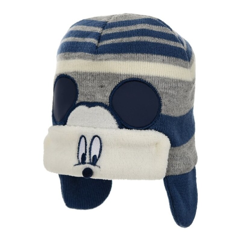 DISNEY Mickey Mouse modrošedá zimní čepice Modrá