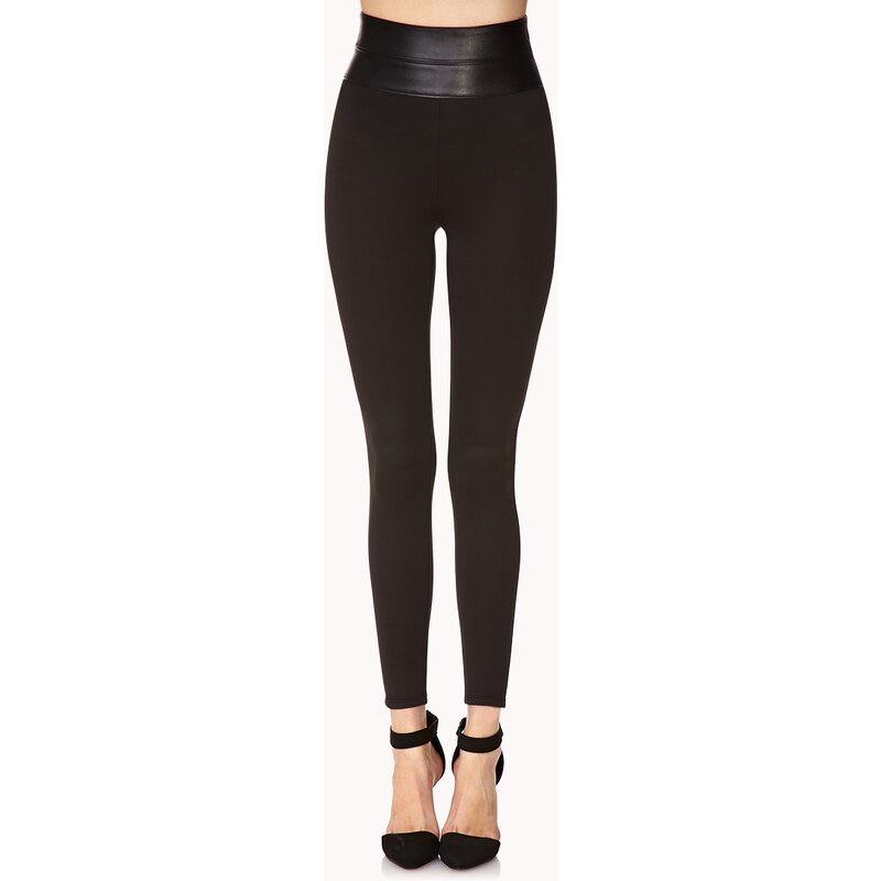 FOREVER21 Standout Faux Leather Leggings