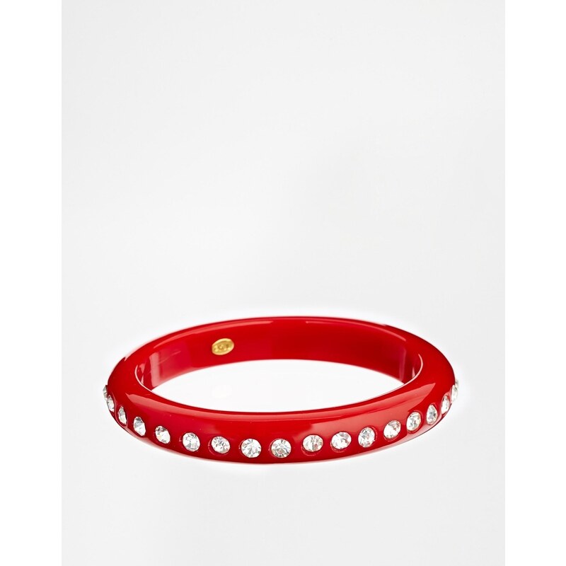 Kenneth Jay Lane Diamante Bangle - Red