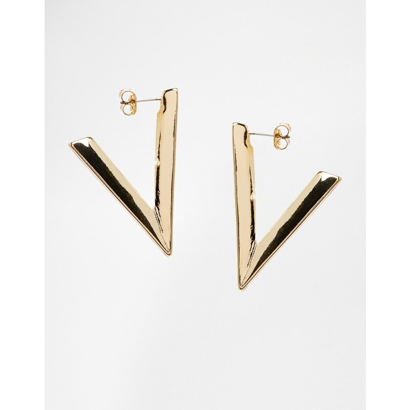 ASOS Limited Edition Triangle Hoop Earrings - Gold