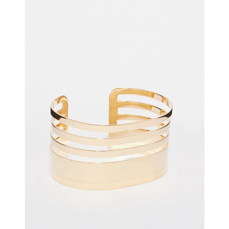 ASOS Limited Edition Bars Cuff Bracelet - Gold