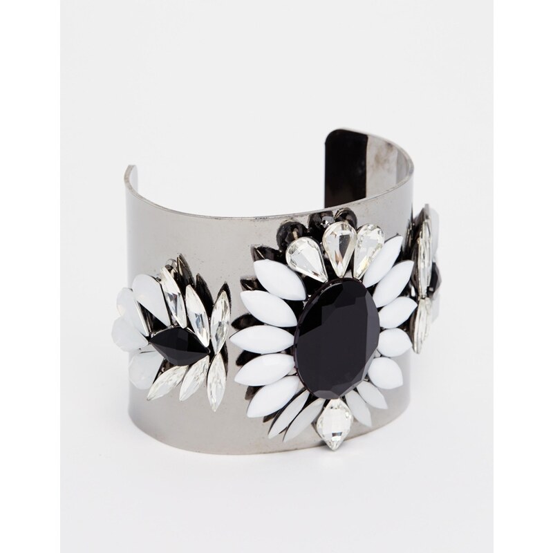 ALDO Tiania Stone Set Cuff Bracelet - Black