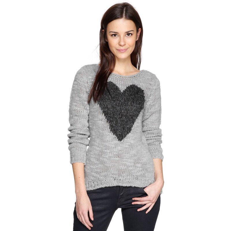 s.Oliver Chunky knit jumper with a heart motif