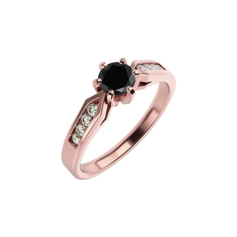 Eppi Zásnubní prsten s černým diamantem Amy