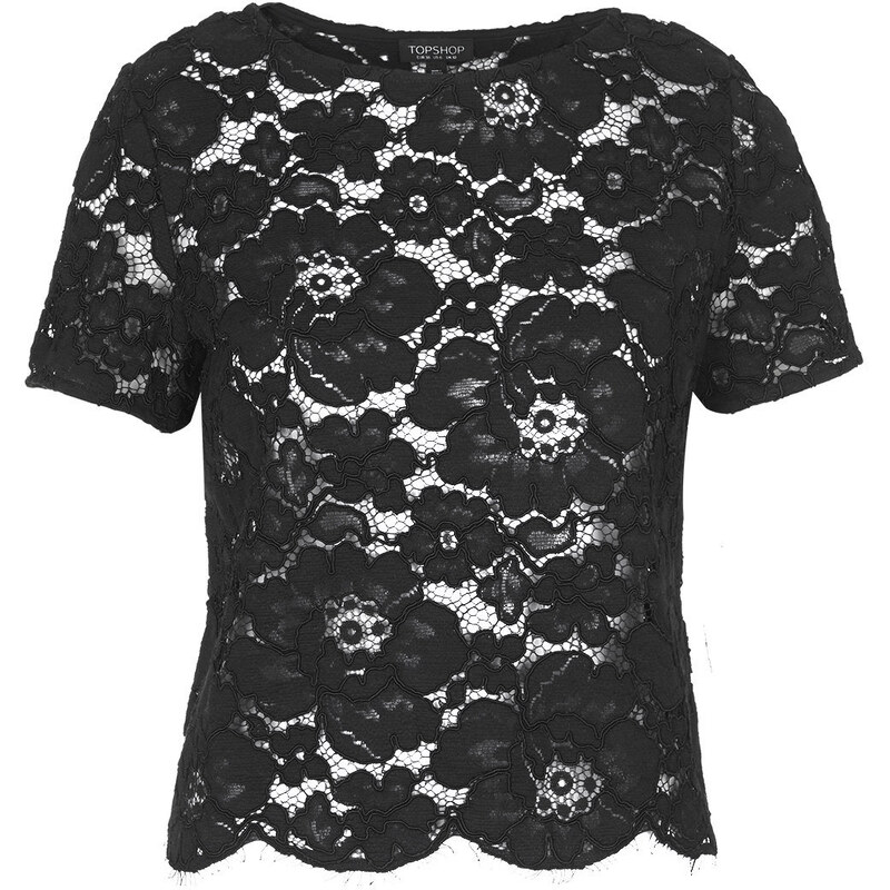 Topshop Scallop Lace Tee