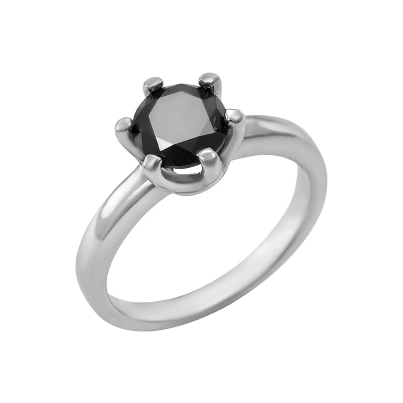 Eppi Mystický zásnubní prsten s 1ct černým diamantem Mukti