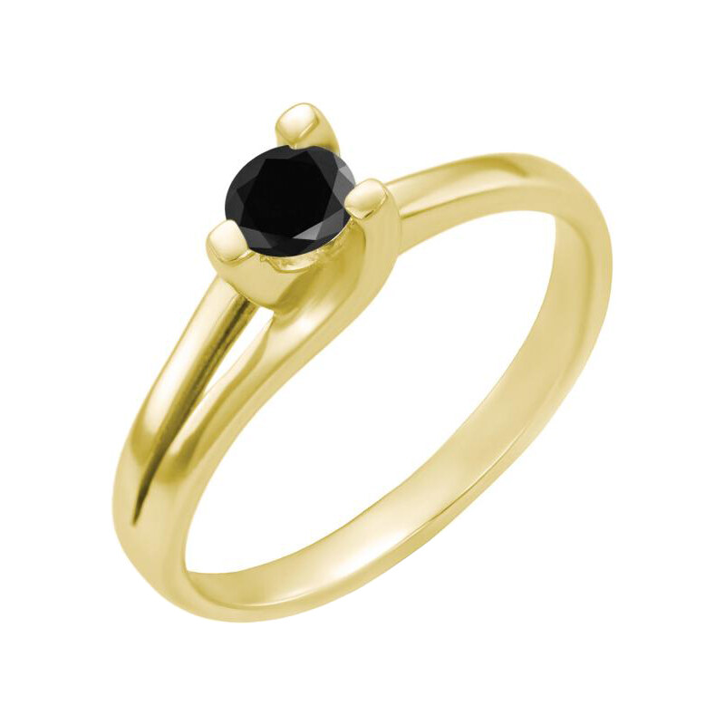Eppi Zásnubní prsten s černým diamantem Kaswa