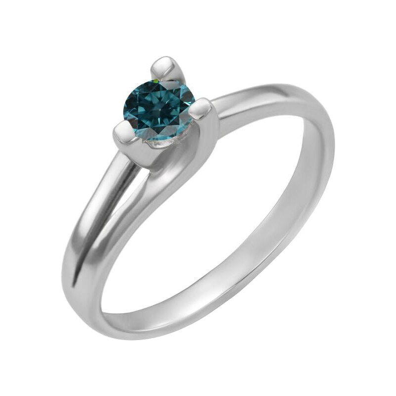 Eppi Zásnubní prsten s modrým diamantem Kawiel