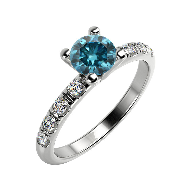 Eppi Zásnubní prsten s modrým diamantem Slaky