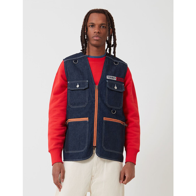 Tommy Hilfiger Tommy Jeans pánská denim vesta Denim Fishing Gilet