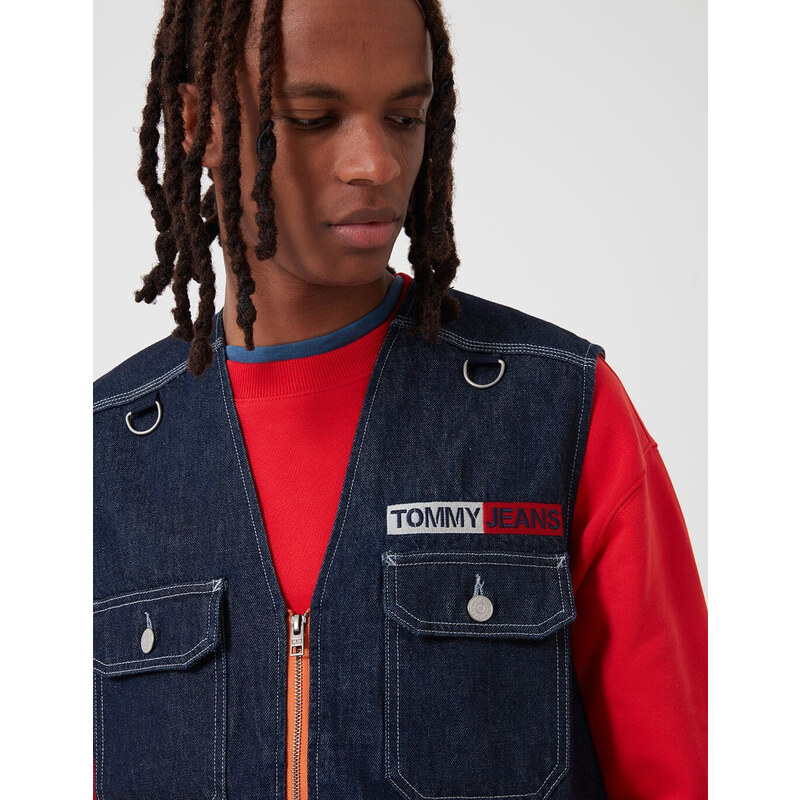 Tommy Hilfiger Tommy Jeans pánská denim vesta Denim Fishing Gilet