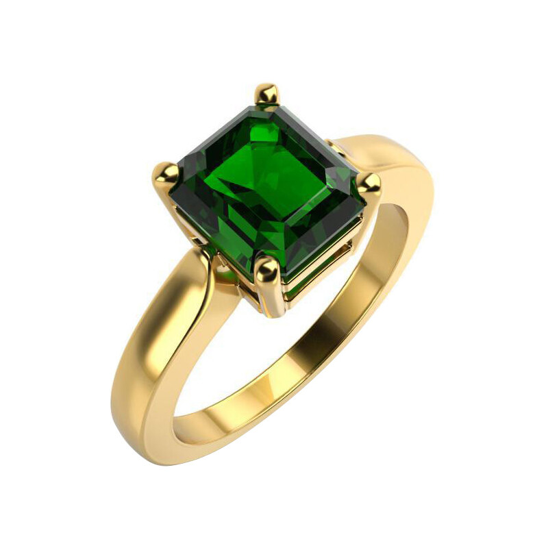 Eppi Zlatý zásnubní prsten se smaragdem Mahin