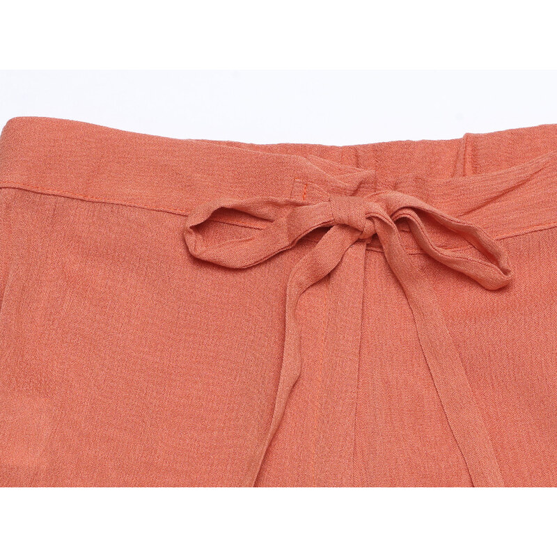 Villalobos Dívčí šortky krepové oranžové