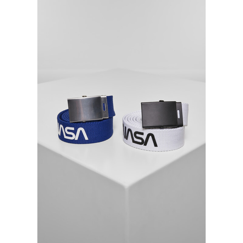 Mister Tee NASA Belt 2-Pack extra long blue/wht