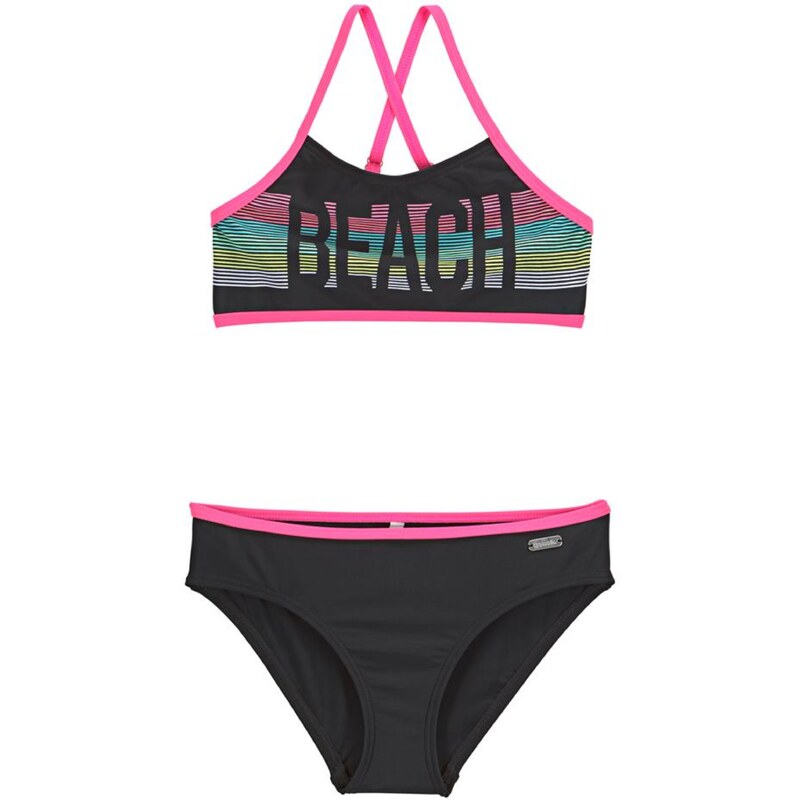 BENCH Bikiny světlemodrá / žlutá / pink / černá