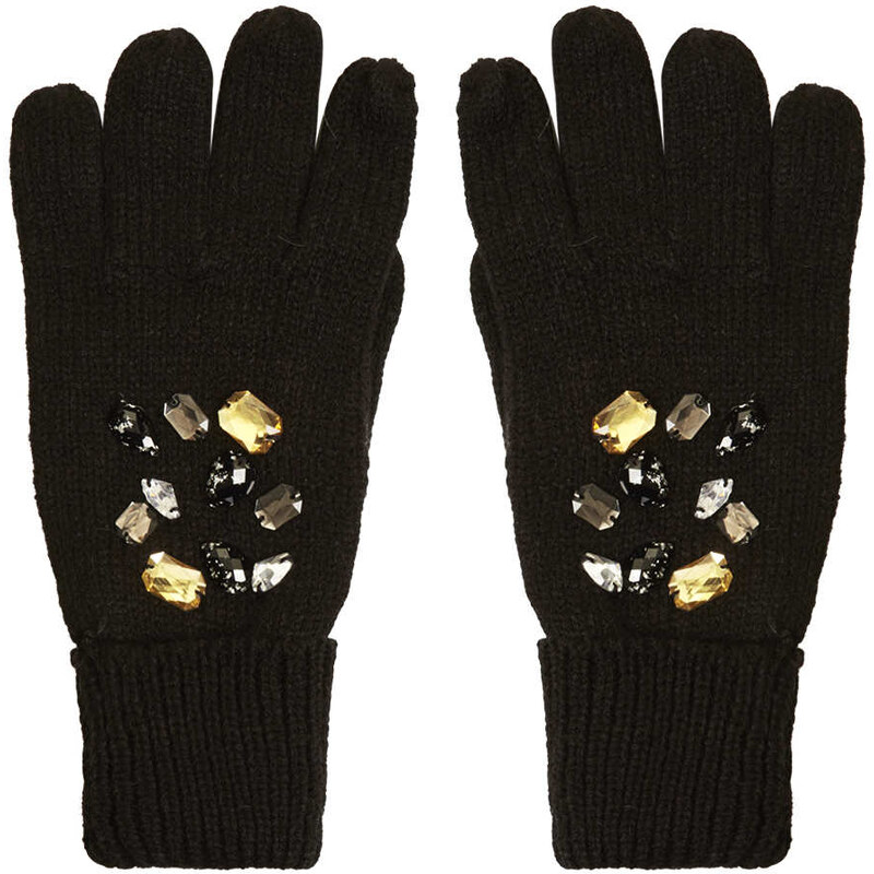 Topshop Embellished Knitted Gloves
