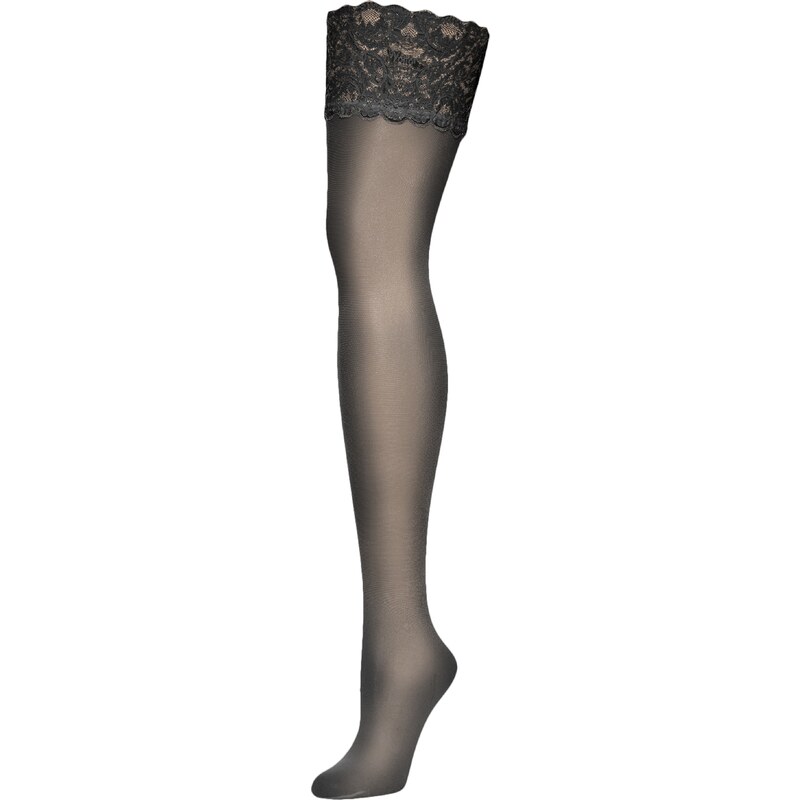 Wolford Jemné punčocháče Satin Touch 20 Stay-Up černá