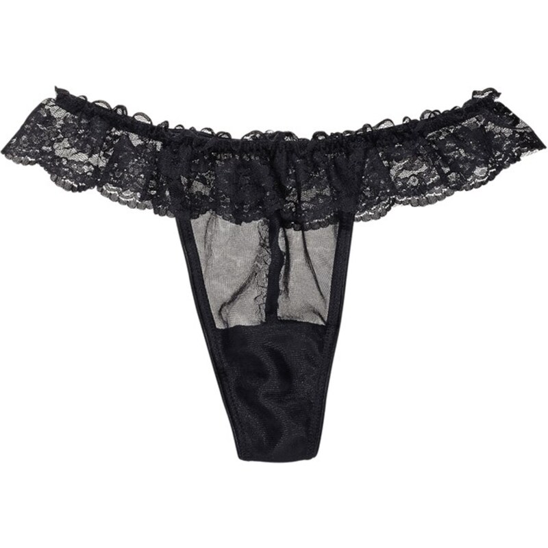 PETITE FLEUR GOLD Tanga černá 98480815