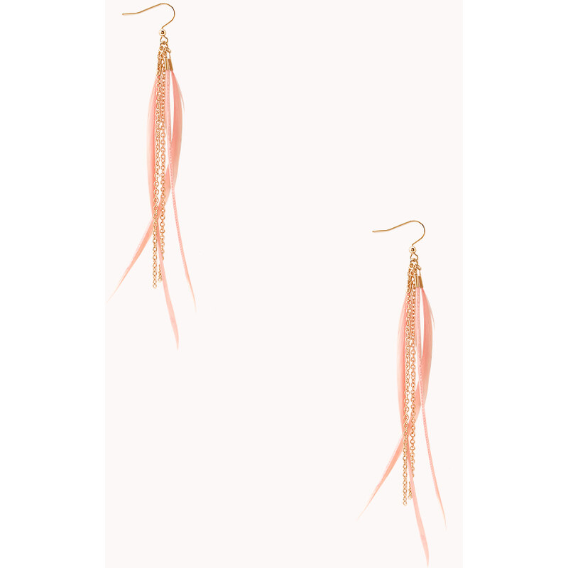 Forever 21 Daring Feather Drop Earrings