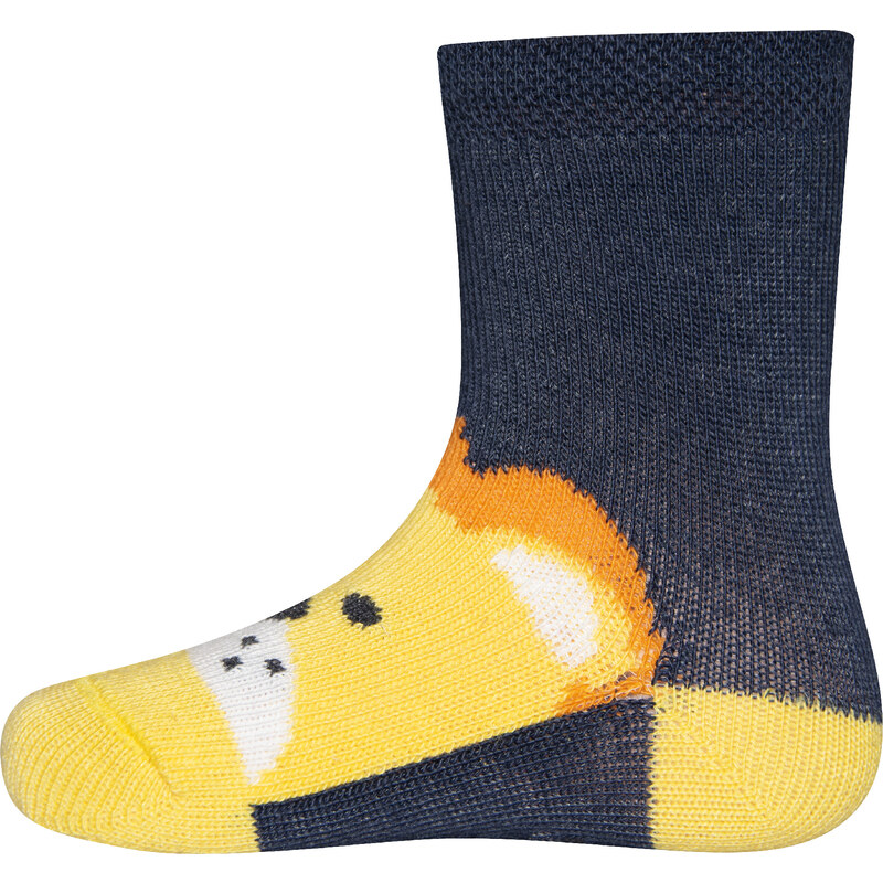Ewers Dětské ponožky Lev (2 páry) žlutomodré