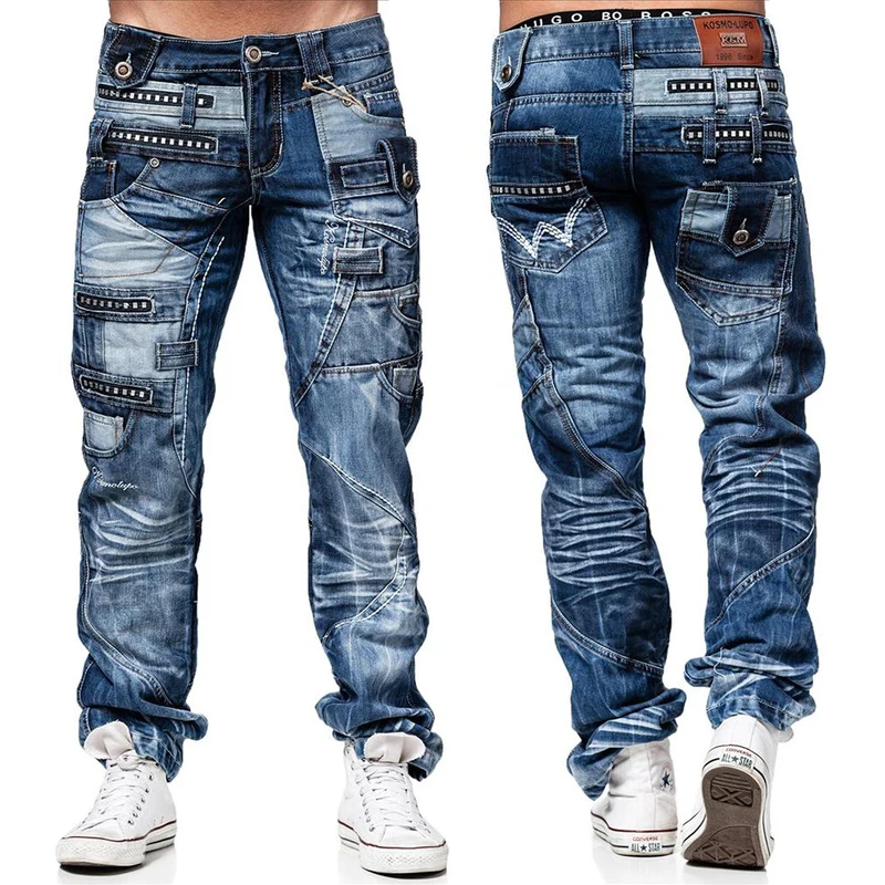KOSMO LUPO kalhoty pánské KM001 L:32 džíny jeans - GLAMI.cz
