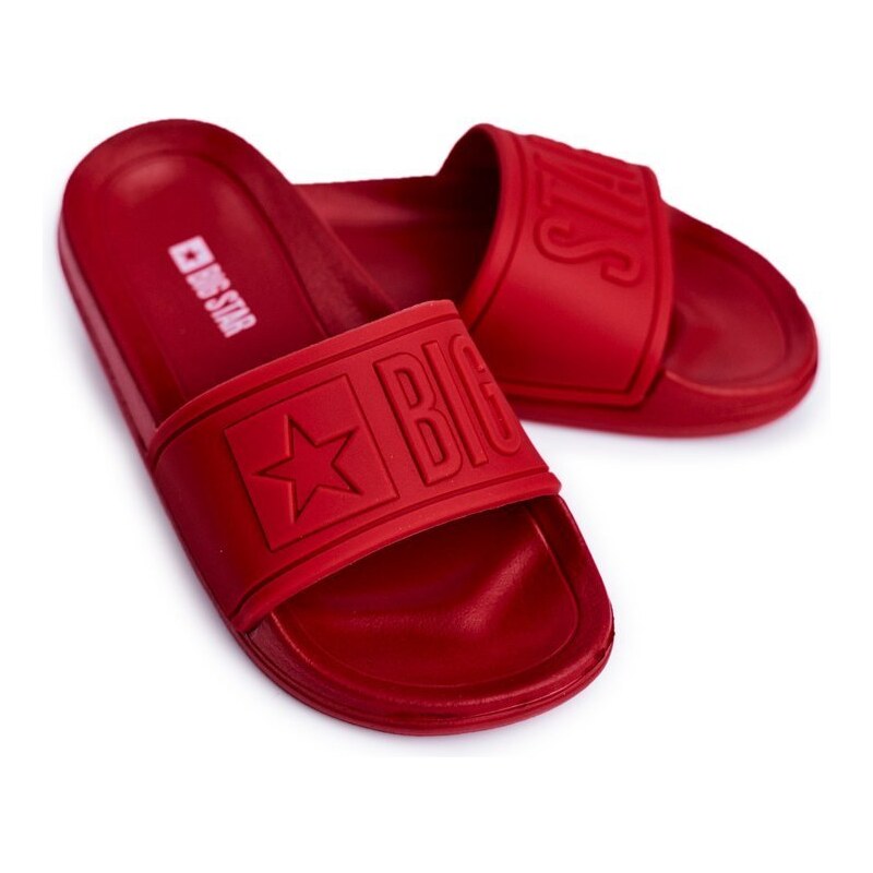 BIG STAR SHOES Dětské módní pantofle Big Star - červené