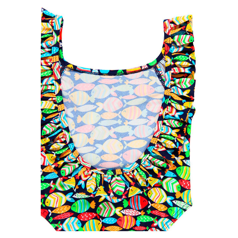 Boboli Dětské plavky v celku Rybičky barevné s taštičkou