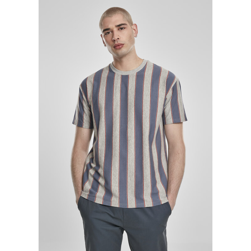 Urban Classics Potištěné oversized tučné pruhované tričko