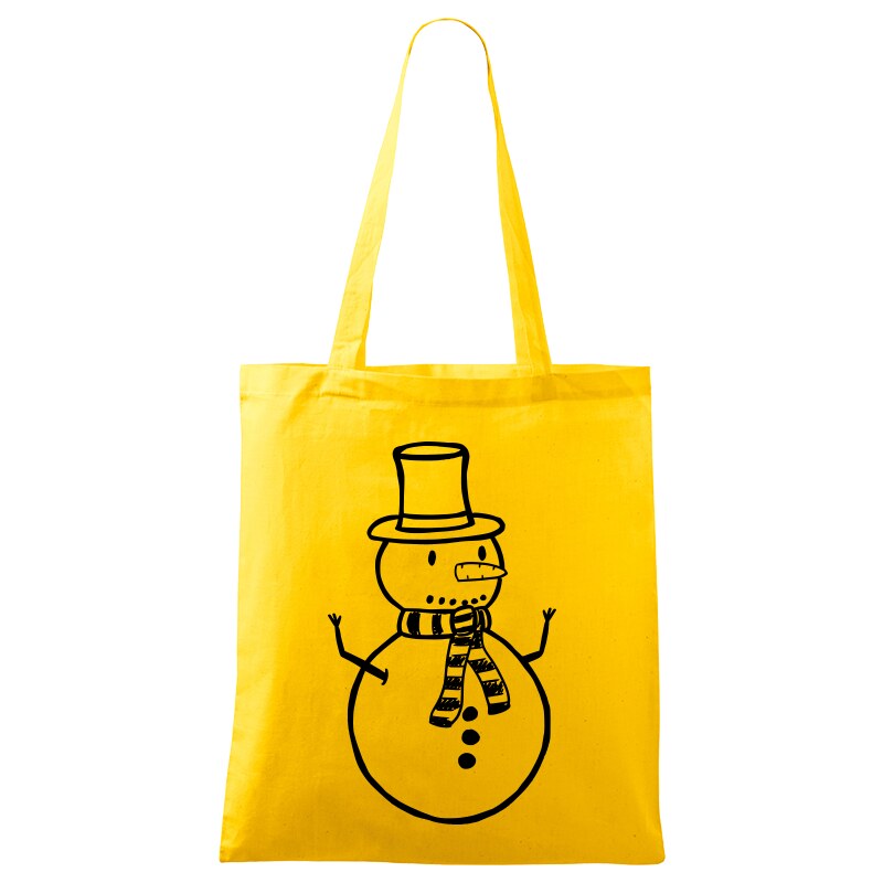 Roni Syvin + Adler/Malfini Ručně malovaná menší plátěná taška - Sněhulák