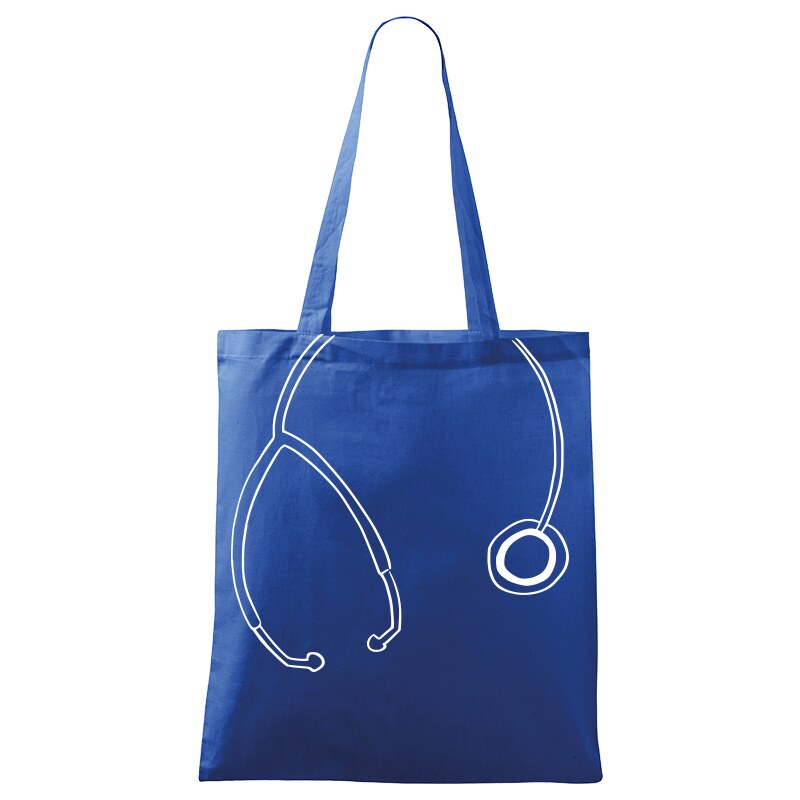 Roni Syvin + Adler/Malfini Ručně malovaná menší plátěná taška - Stetoskop