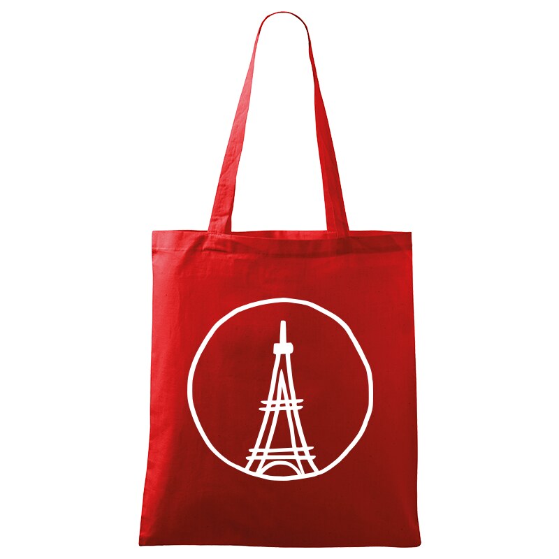 Roni Syvin + Adler/Malfini Ručně malovaná menší plátěná taška - Eiffellova věž