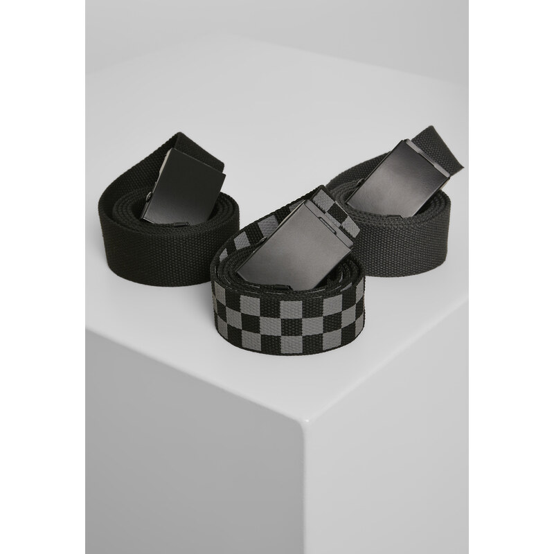 Urban Classics Accessoires Pásky Trio gry blk/blk+blk/blk+cha/blk