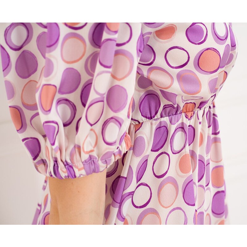 Glamorous by Glam Dámské krátké šaty s puntíky - fialová