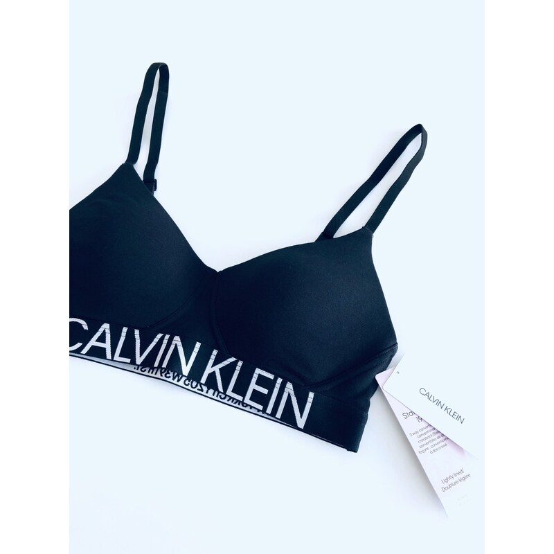 Calvin Klein Calvin Klein Statement 1981 Black stylová podprsenka Bralette - S / Černá / Calvin Klein