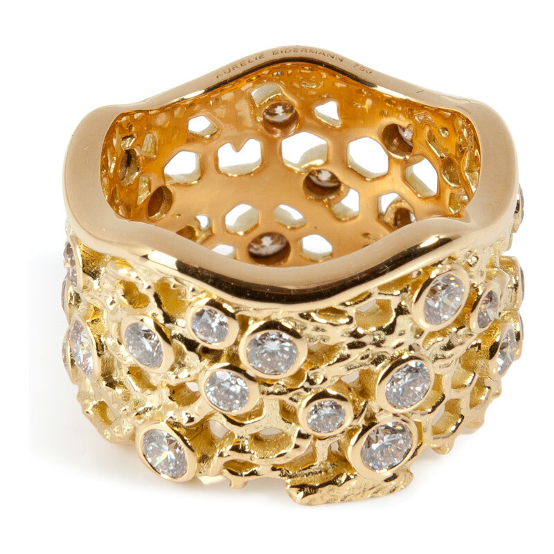 Aurélie Bidermann Fine Jewelry Gold Lace Diamond Ring